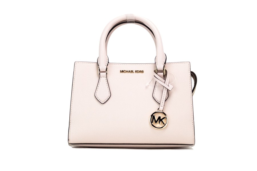 Women Michael Kors Women Satchel Bags | Michael Kors Sheila Small Powder Blush Vegan Leather Center Zip Satche