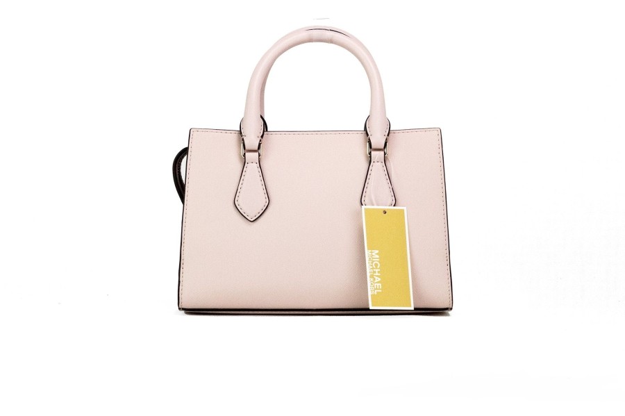 Women Michael Kors Women Satchel Bags | Michael Kors Sheila Small Powder Blush Vegan Leather Center Zip Satche