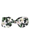 Women Dolce & Gabbana Women'S Swimwear | Dolce & Gabbana Black Lily Halter Swimwear Top Beachwear Bikini