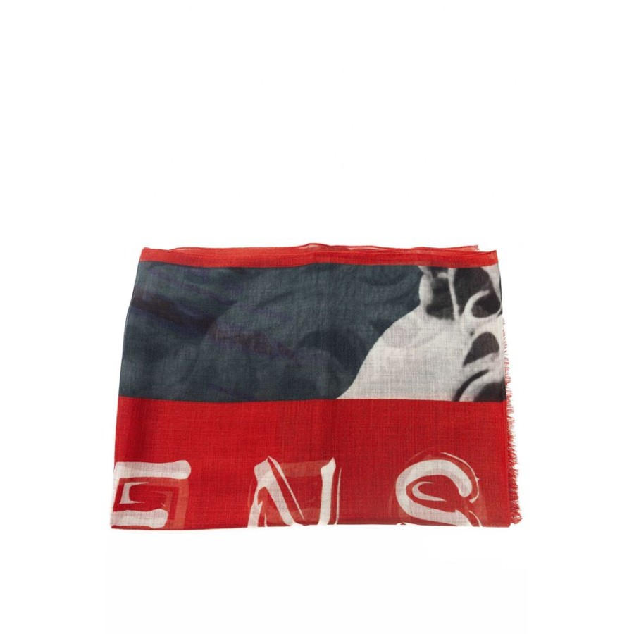 Men Trussardi Men'S Scarves | Trussardi Multicolor Wool Blend Printed Scarf