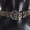 Women Dolce & Gabbana Women'S Belts | Dolce & Gabbana Multicolor Wide Crystal Buckle Sequined Belt