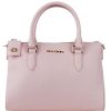 Women Baldinini Trend Women'S Handbags | Baldinini Trend Chic Pink Textured Calfskin Handbag