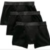 Men Off-White Men'S Underwear | Off-White Sleek Black Underwear Shorts Trio