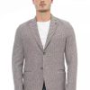 Men Distretto12 Men'S Blazers | Distretto12 Elegant Beige Fabric Jacket For Men