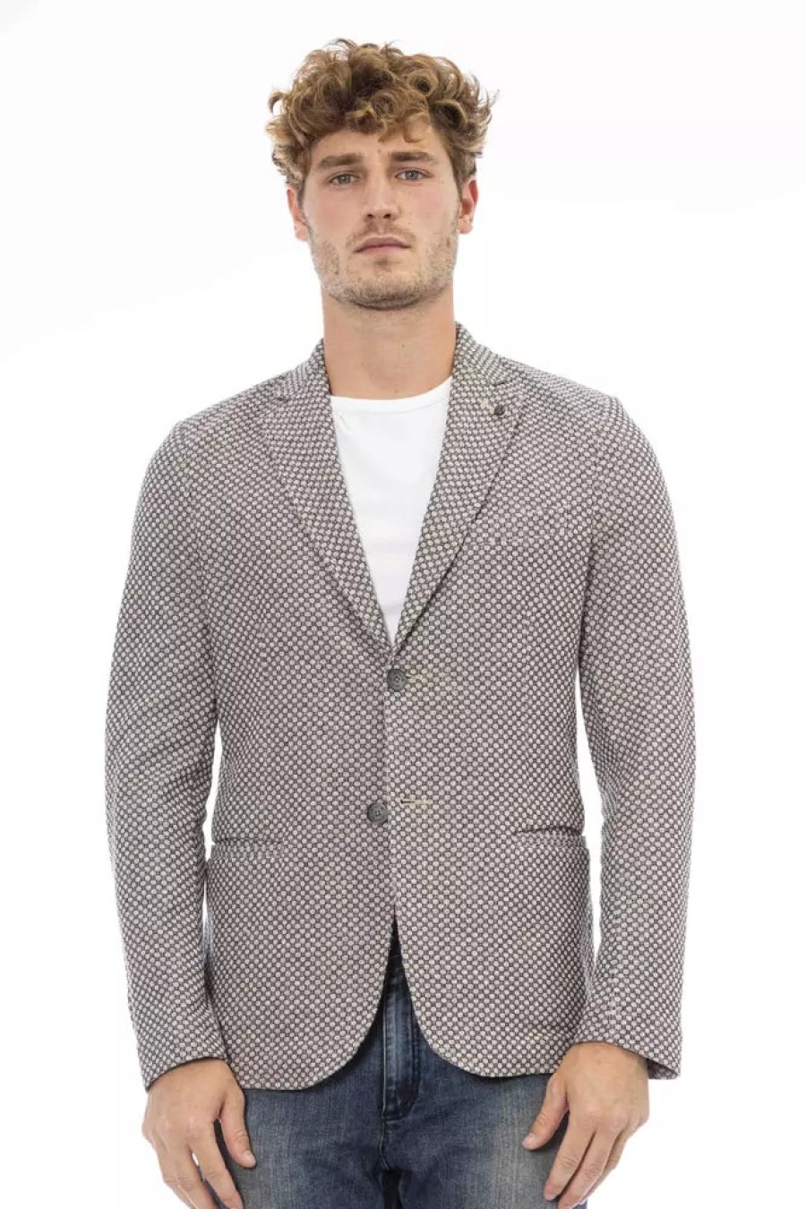 Men Distretto12 Men'S Blazers | Distretto12 Elegant Beige Fabric Jacket For Men