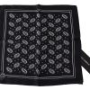 Men Dolce & Gabbana Men'S Handkerchief | Dolce & Gabbana Black Patterned Square Scarf Silk Handkerchief