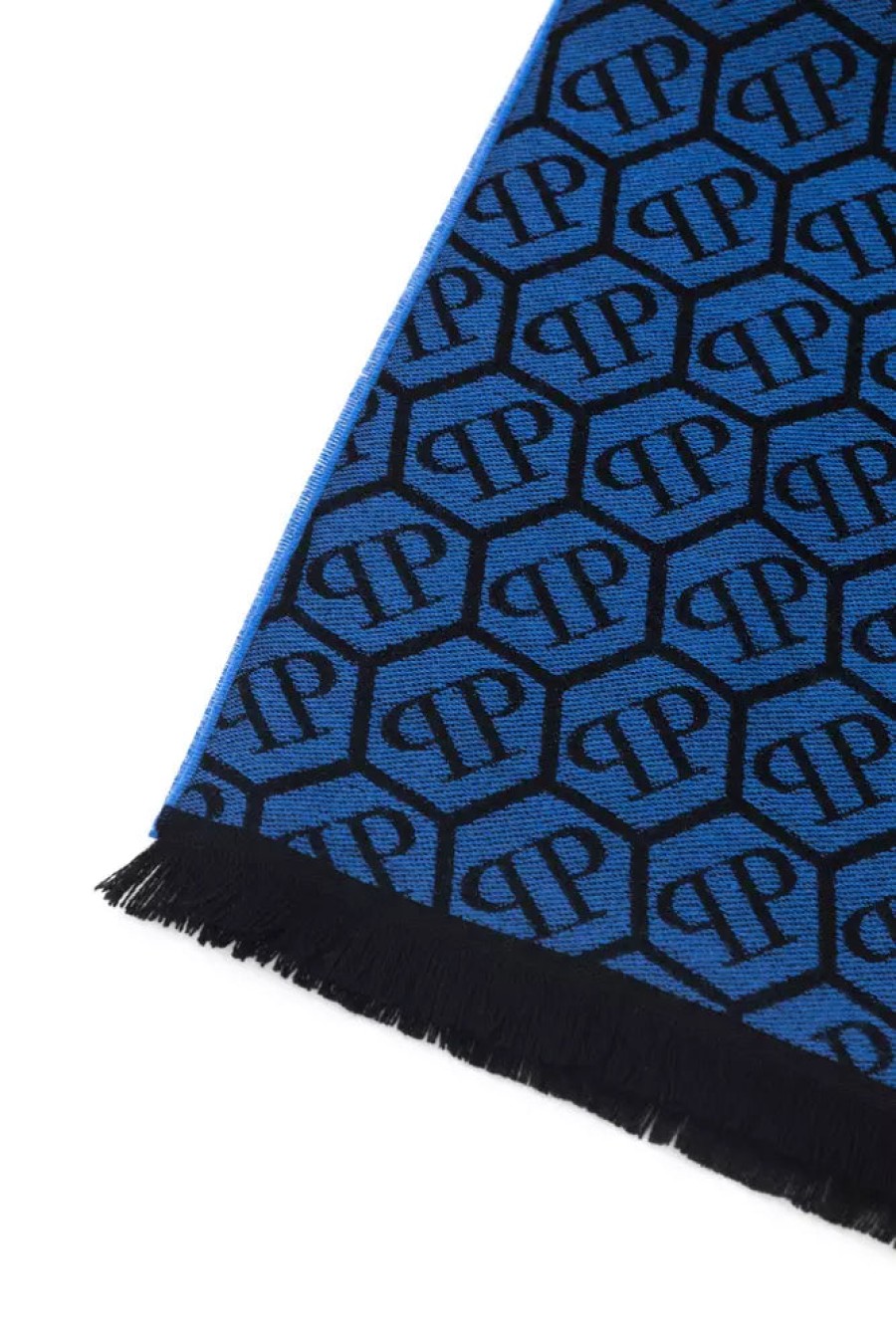 Men Philipp Plein Men'S Scarves | Philipp Plein Elegant Monogram Fringed Scarf