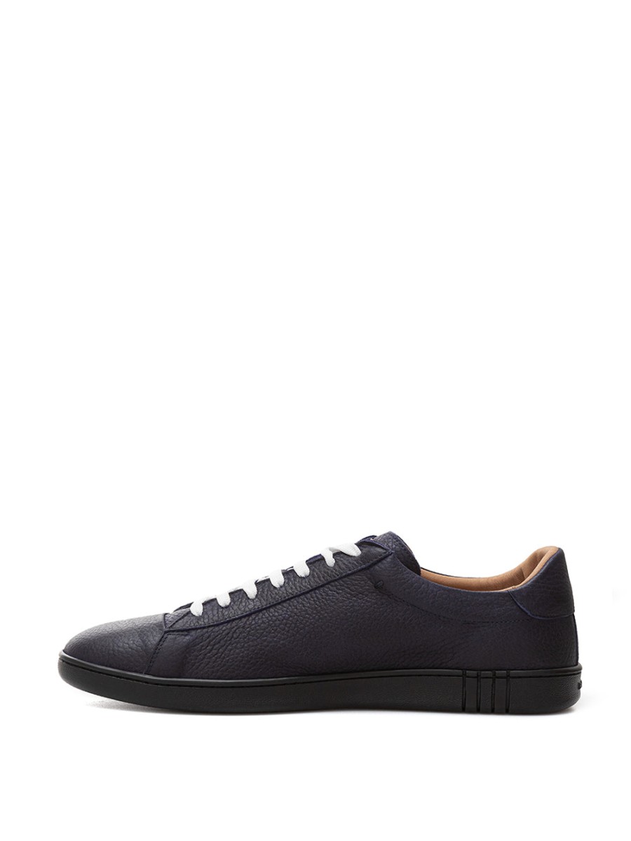 Men Bally Men'S Sneakers | Bally Blue Leather Sneakers