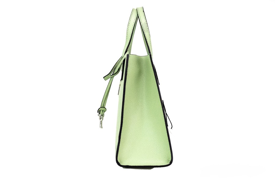 Women Marc Jacobs Women'S Tote Bags | Marc Jacobs Jacobs Mini Grind Mint Green Pebbled Leather Crossbody Tot