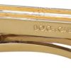 Men Dolce & Gabbana Men'S Tie Clips | Dolce & Gabbana Gold Silver Brass Logo Men Tie Clip