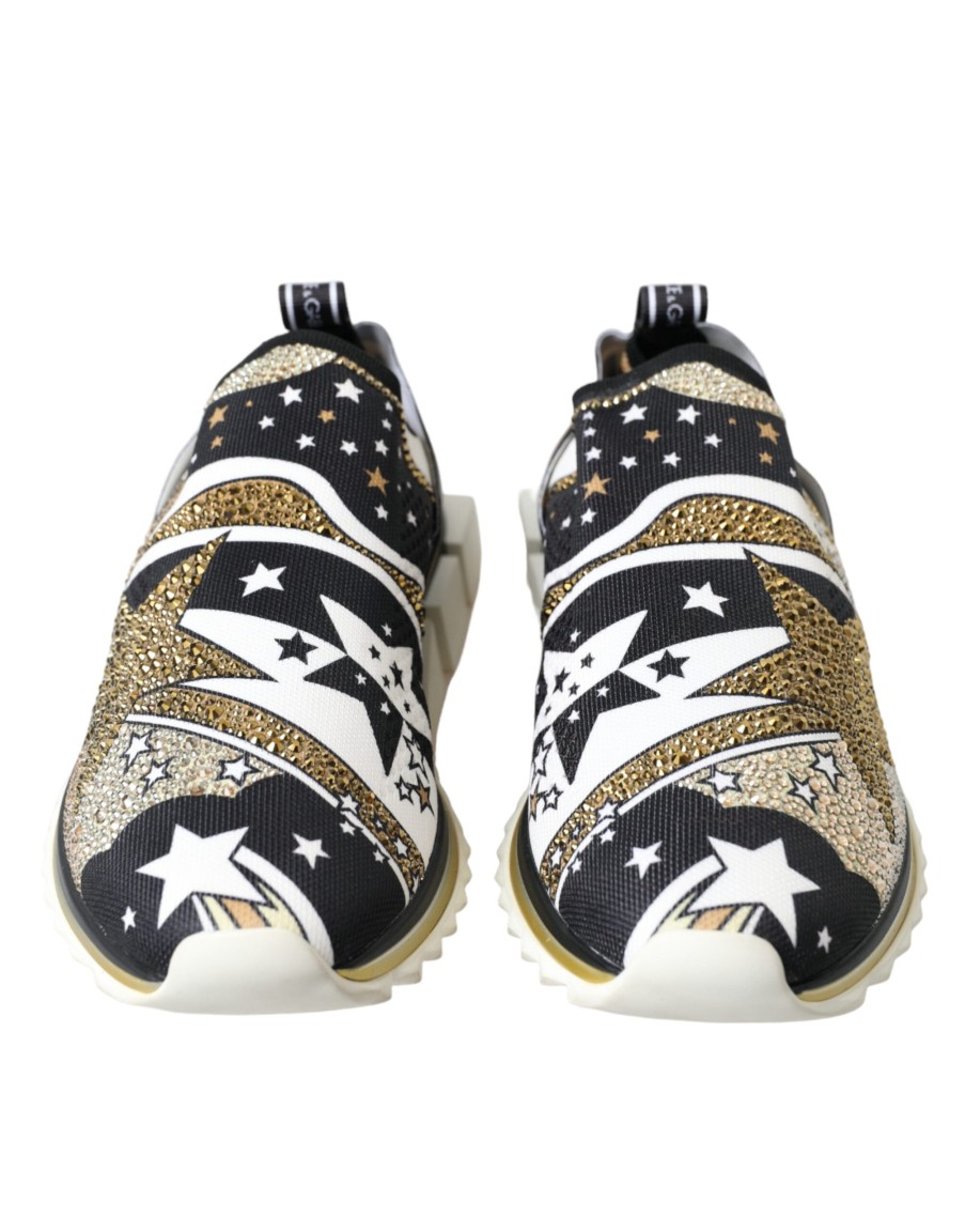 Men Dolce & Gabbana Men'S Sneakers | Dolce & Gabbana Multicolor Star Print Sorrento Sneakers Men Shoes