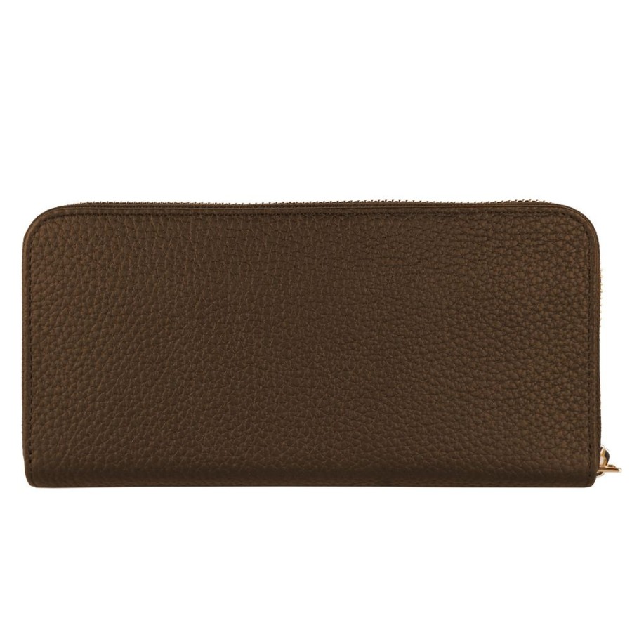 Women Baldinini Trend Women'S Wallets | Baldinini Trend Elegant Leather Zip Wallet With Logo Detail