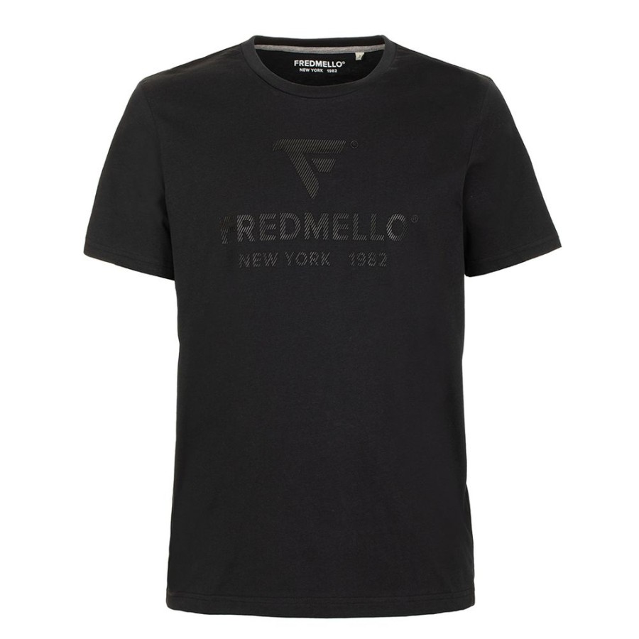 Men Fred Mello Men'S T-Shirts | Fred Mello Sleek Cotton Crewneck T-Shirt With Front Design