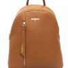 Women Baldinini Trend Women Backpacks | Baldinini Trend Elegant Brown Backpack With Golden Accents