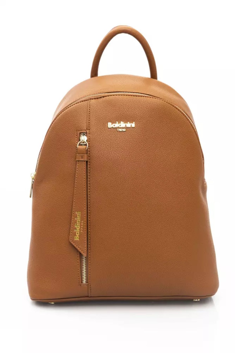 Women Baldinini Trend Women Backpacks | Baldinini Trend Elegant Brown Backpack With Golden Accents