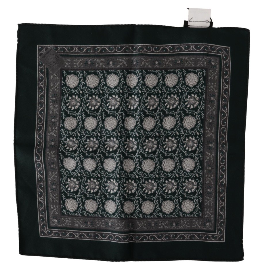 Men Dolce & Gabbana Men'S Handkerchief | Dolce & Gabbana Multicolor Silk Pocket Square Handkerchief