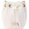 Women Baldinini Trend Women'S Crossbody Bags | Baldinini Trend White Leather Di Calfskin Crossbody Bag