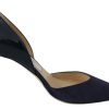 Women Jimmy Choo Women'S Pumps | Jimmy Choo Navy Blue Leather Darylin 85 Pumps Shoes