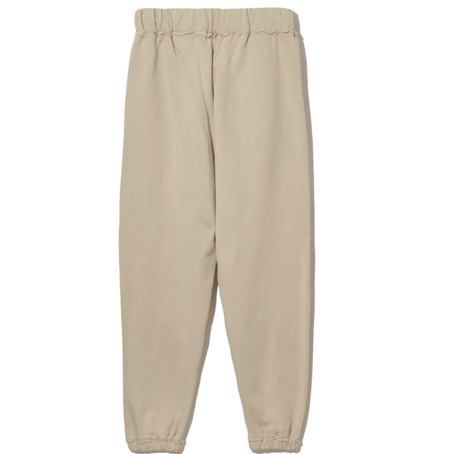 Men Comme Des Fuckdown Men'S Jeans & Pants | Comme Des Fuckdown Beige Cotton Sweatpants With Frayed Details