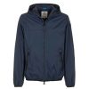 Men Fred Mello Men'S Jackets | Fred Mello Sleek Nylon Tech Jacket With Zip Closure