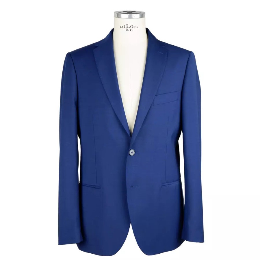 Men Emilio Romanelli Men'S Suits | Emilio Romanelli Elegant Two-Piece Men'S Suit In Blue