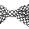 Men Dolce & Gabbana Men'S Ties & Bowties | Dolce & Gabbana Black White Circles Adjustable Neck Papillon Men Bow T