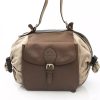 Women La Martina Women Backpacks | La Martina Chic Beige Leather Expandable Backpack