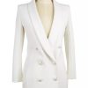 Women Elisabetta Franchi Women'S Suits & Blazers | Elisabetta Franchi Chic Star-Buttoned Double-Breasted Jacket