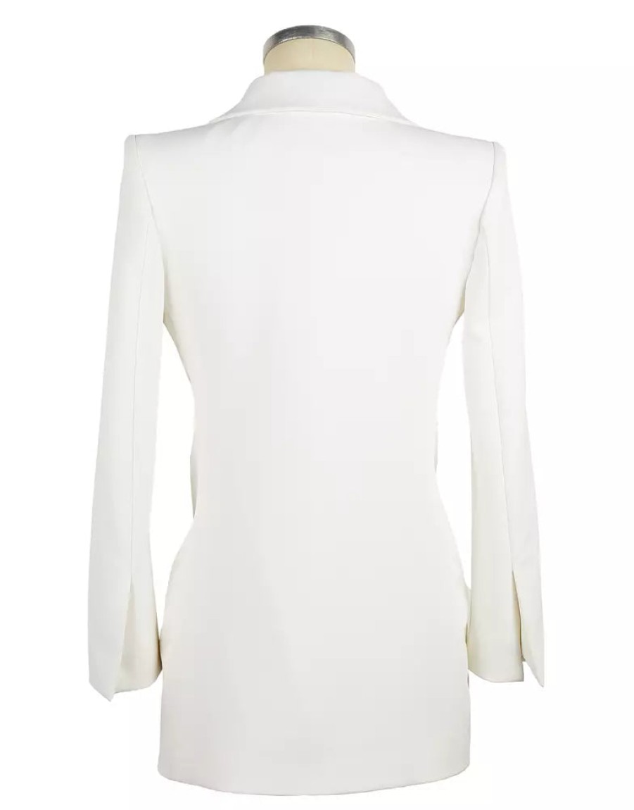 Women Elisabetta Franchi Women'S Suits & Blazers | Elisabetta Franchi Chic Star-Buttoned Double-Breasted Jacket