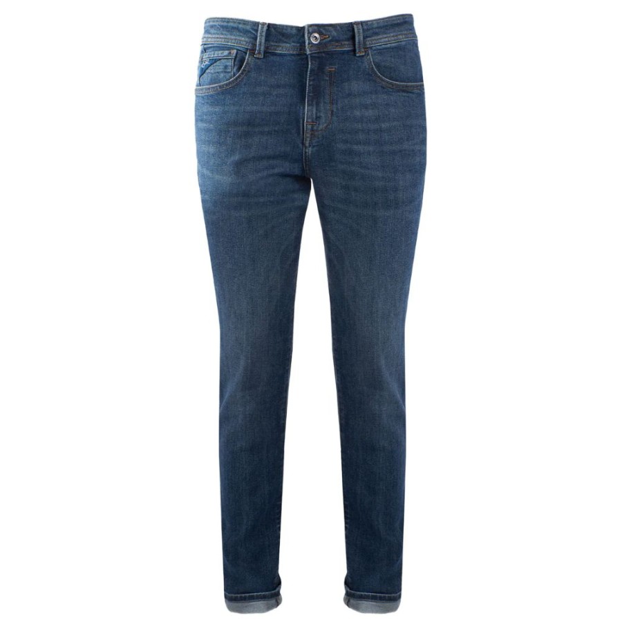 Men Yes Zee Men'S Jeans & Pants | Yes Zee Dark Wash Comfort Denim Jeans