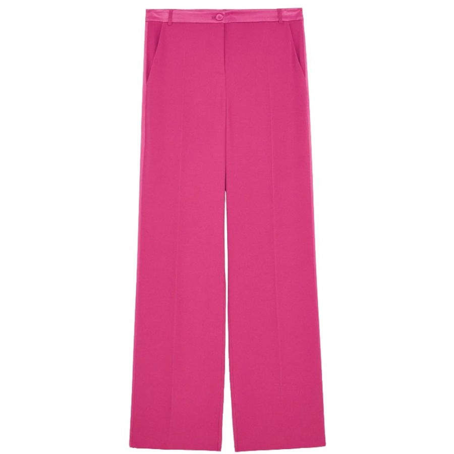 Women Patrizia Pepe Women'S Pants & Jeans | Patrizia Pepe Fuchsia Viscose Jeans & Pant