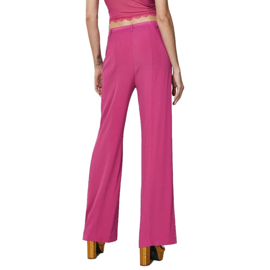 Women Patrizia Pepe Women'S Pants & Jeans | Patrizia Pepe Fuchsia Viscose Jeans & Pant