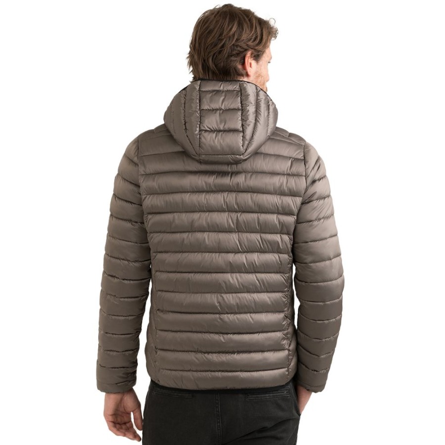 Men Fred Mello Men'S Jackets | Fred Mello Snug Padded Nylon Jacket With Hood