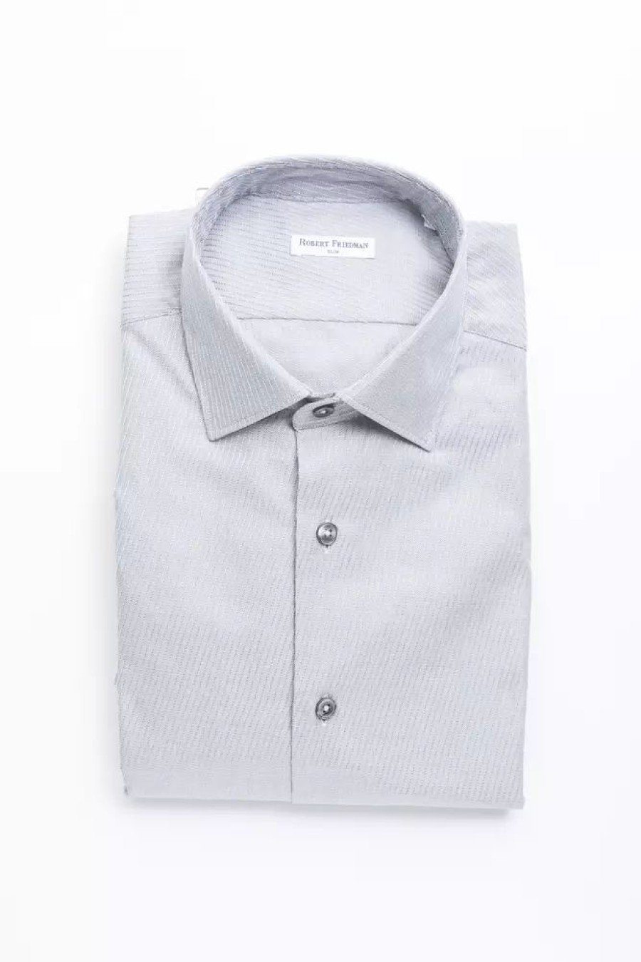 Men Robert Friedman Men'S Shirts | Robert Friedman Beige Medium Slim Collar Cotton Shirt