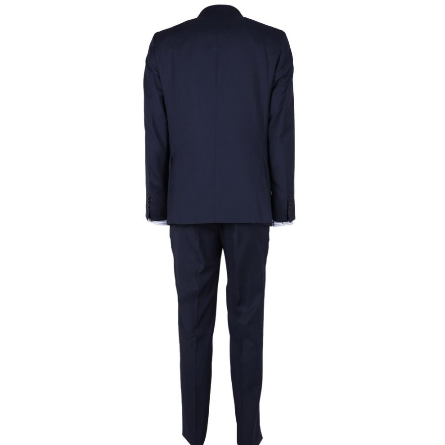 Men Made in Italy Men'S Suits | Made In Italy Blue Wool Vergine Suit