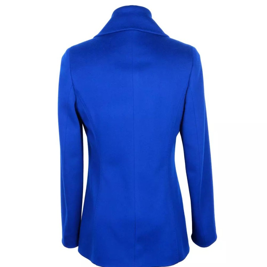 Women Made in Italy Women'S Jackets & Coats | Made In Italy Elegant Wool-Cashmere Blend Vest In Blue