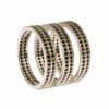 Women Nialaya Women'S Rings | Nialaya Black Cz 925 Sterling Silver Womens Ring