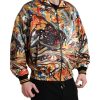 Men Dolce & Gabbana Men'S Jackets | Dolce & Gabbana Multicolor Abstract Polyester Bomber Jacket