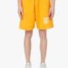 Men Pharmacy Industry Men'S Shorts | Pharmacy Industry Chic Orange Cotton Trousers With Logo Print