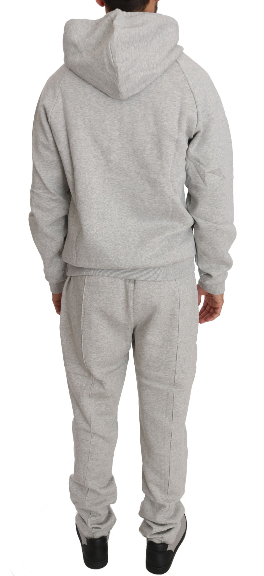 Men Billionaire Italian Couture Men'S Sweatsuit | Billionaire Italian Couture Gray Cotton Sweater Pants Tracksuit - Genuine Authentic Brand Llc