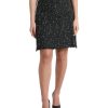 Women Dolce & Gabbana Women'S Skirts | Dolce & Gabbana Black Wool Knit Tweed High Waist Mini Skirt