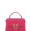 Women PINKO Women'S Handbags | Pinko Pink Calf Leather Love Lady Mini Handbag