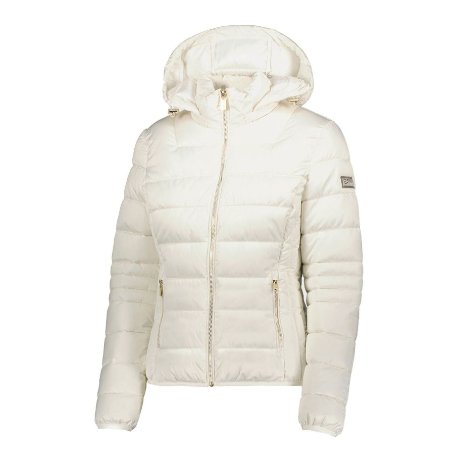 Women Yes Zee Women'S Jackets & Coats | Yes Zee White Polyester Jacket