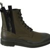 Men Dolce & Gabbana Men'S Boots | Dolce & Gabbana Green Leather Boots Zipper Mens Shoes