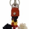 Women Dolce & Gabbana Women'S Keychains | Dolce & Gabbana Multicolor Raffia Leather Clasp Finder Chain Keyring