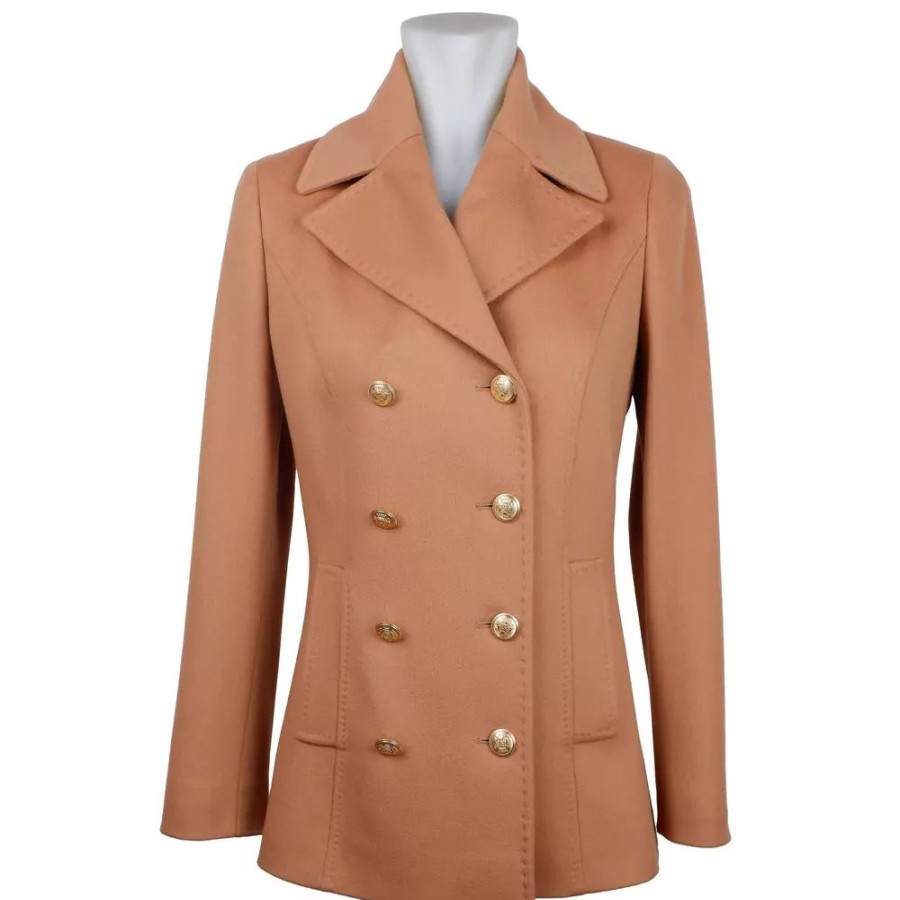 Women Made in Italy Women'S Jackets & Coats | Made In Italy Elegant Wool-Cashmere Vest In Timeless Brown