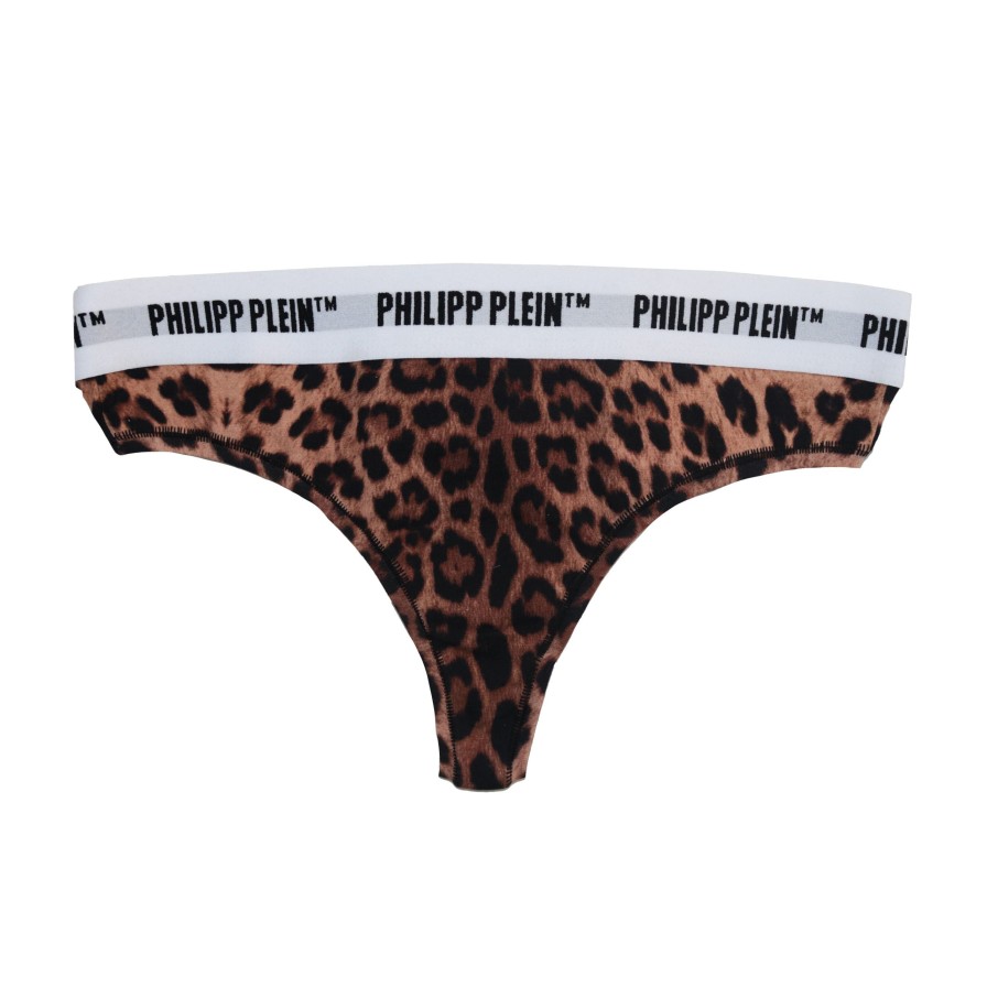 Women Philipp Plein Women'S Underwear | Philipp Plein Chic Leopard Print Thong Twin Pack