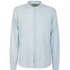 Men Fred Mello Men'S Shirts | Fred Mello Mandarin Collar Linen-Cotton Blend Shirt