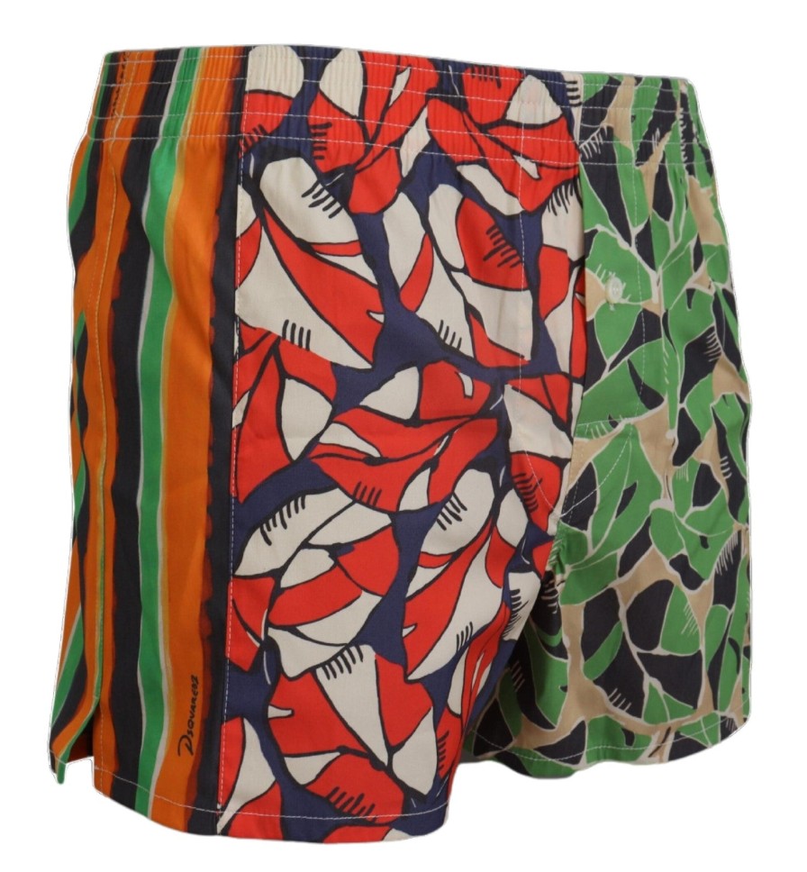 Men Dsquared² Men'S Swimwear | Dsquared Multicolor Floral Print Men Beachwear Shorts Swimwear