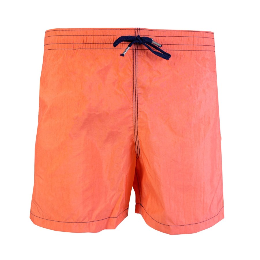 Men Malo Men'S Swimwear | Malo Orange Swim Short